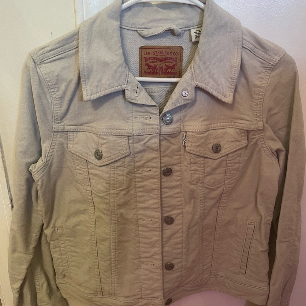 Levi's Cream Corduroy Jacket Classic Style